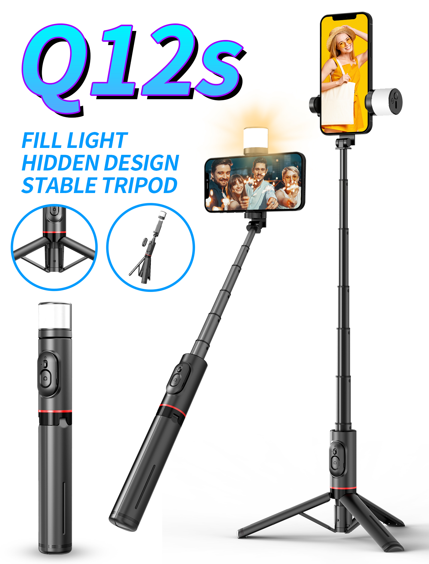 Selfie Stick Q12s 